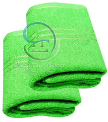 Lush Haven Decor Extra Large Big Men Bath Towel 1000 Gsm | 100% Pure Cotton Full Size Xxxl Ultra Soft, Absorbent & Quick Dry Towel (Green) - Pack Of 2