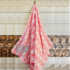 Cotton Bolls Textiles Microfiber Towels 280 Gsm | Soft Coral Fleece Towel With Hook Quick Dry Super Absorbent Bath Towel For Men & Women (Sketch Pink)