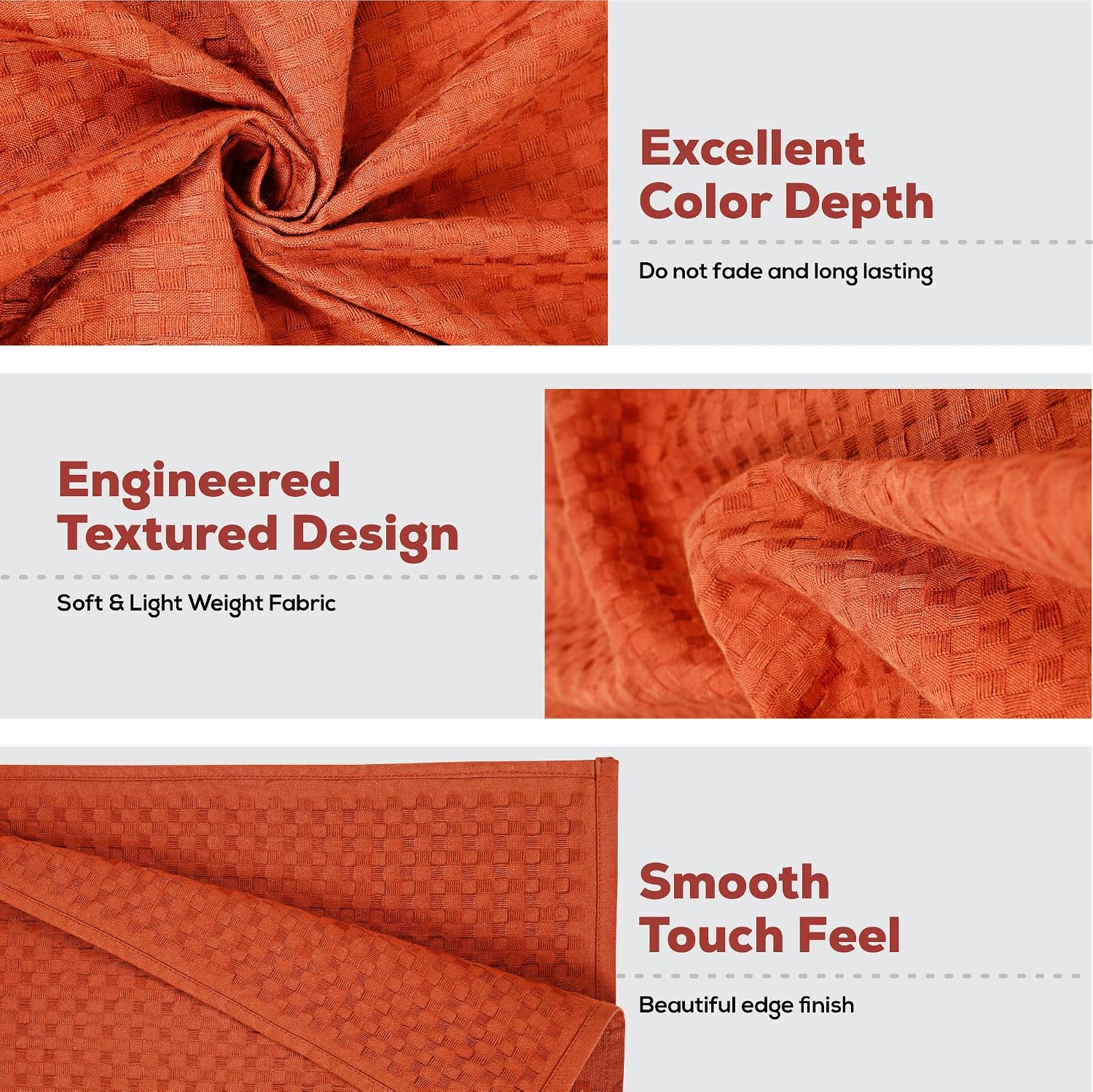 Eco Sense Basket Weave 100% Cotton Luxuriosly Bath Towels 1050 Gsm | Soft, Super Absorbent, Large Size Quick Dry Bath Towel - Cinnamon (Pack Of 3)