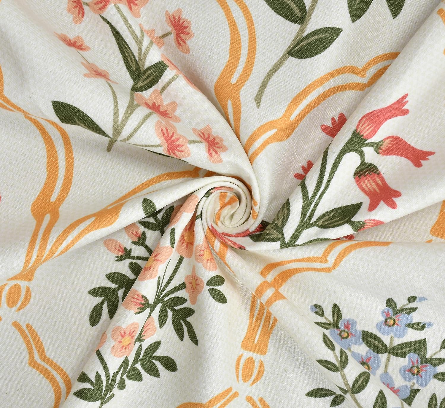 Printed Double Bedsheet With 2 Pillow Cover - 72 X 78 X 6 Inches, Multicolor | All Around Elastic Fitted Bedsheet | Super Soft Polycotton With 200 Thread Count