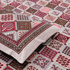 100% Cotton King Size Bedsheet With 2 Matching Pillow Covers - 90 X 108 Inches, Multicolor | Designer Printed Bedsheet Set - Naturally Soft, Breathable, & Skin-Friendly