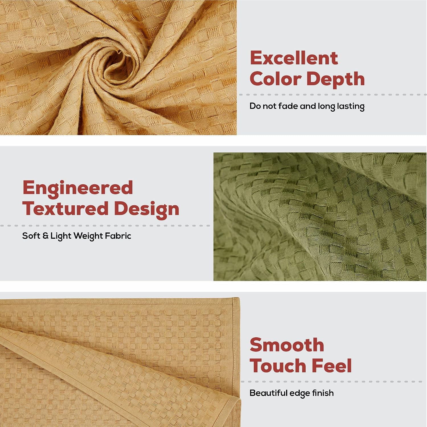 Eco Sense Basket Weave 100% Cotton Luxuriosly Bath Towels 700 Gsm | Soft, Super Absorbent, Large Size Quick Dry Bath Towel - Leafy & Sandal (Pack Of 2)