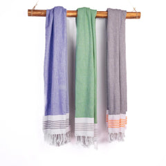 Haber Premium Light Weight 100% Cotton Bath Towel 750 Gsm | Unique Micro Waffle Texture For Active Feel, Quick Absorption & Faster Drying Towel (Blue, Crimson & Green)- Pack Of 3