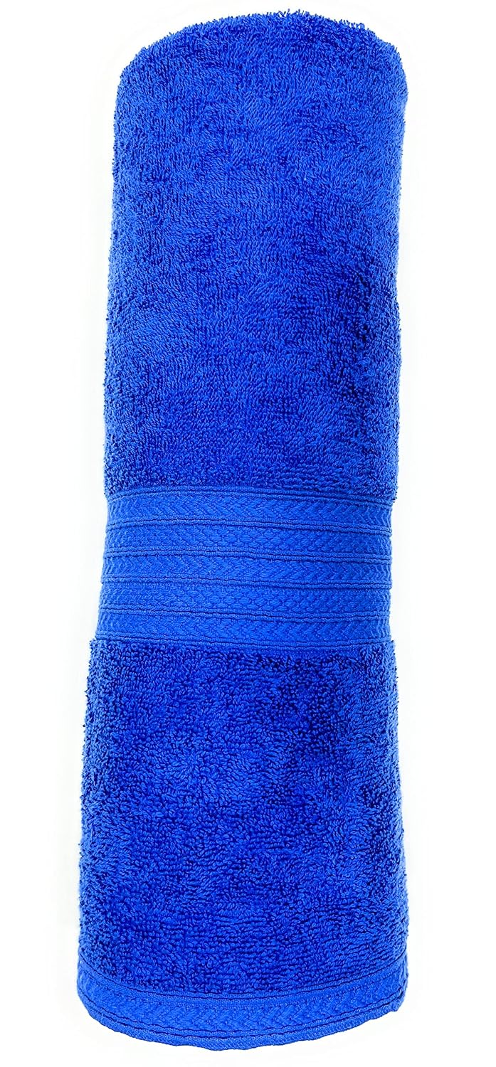Bombay Dyeing Tulip Premium Cotton Large Size Bath Towel 500 Gsm (Royal Blue)