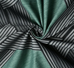 Double Bedsheet With 2 Pillow Covers Size 72 X 72 X 10 Inches, Green & Grey | Cotton Feel All Around Elastic Fitted - Queen Size Bedsheets, Super Soft