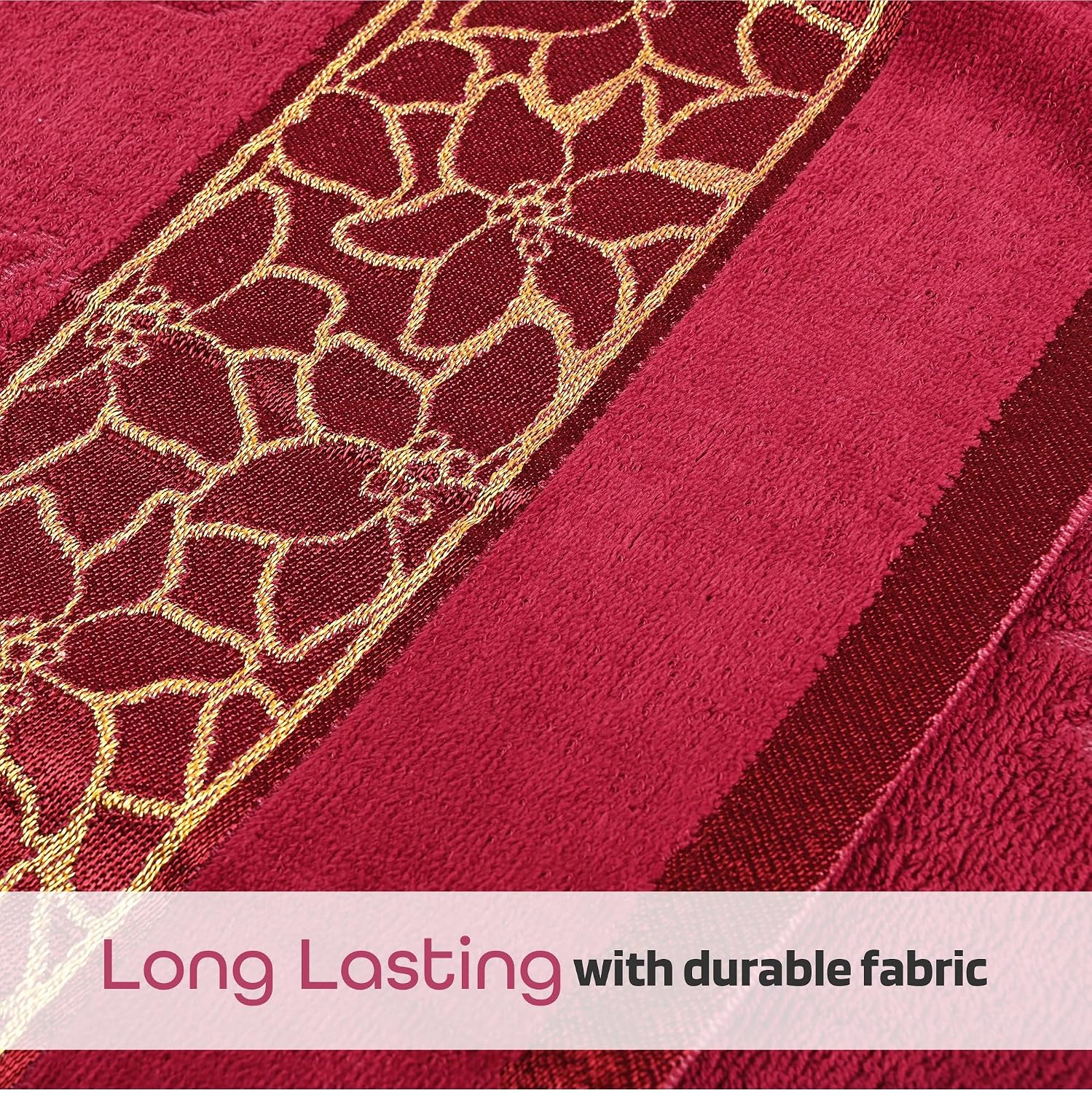 Kuber Industries Soft Blend Cotton Bathing Towel 450 Gsm | Fade/Wrinkle Resistant Towels (Velvet Maroon)