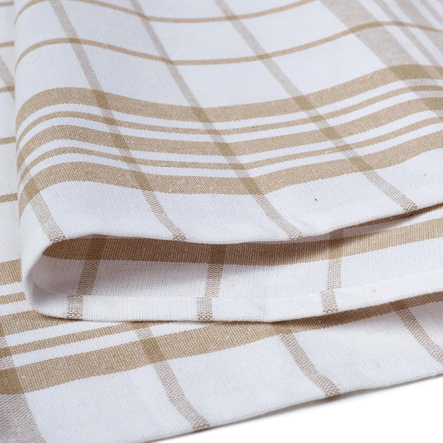 Encasa Xo Kitchen Towels Dish Cloths Sets 300 Gsm | Highly Absorbent Cotton Terry Towels Multipurpose For Washing Dishes & Cleaning Towel | Pack Of 4 (Beige Non-Terry)