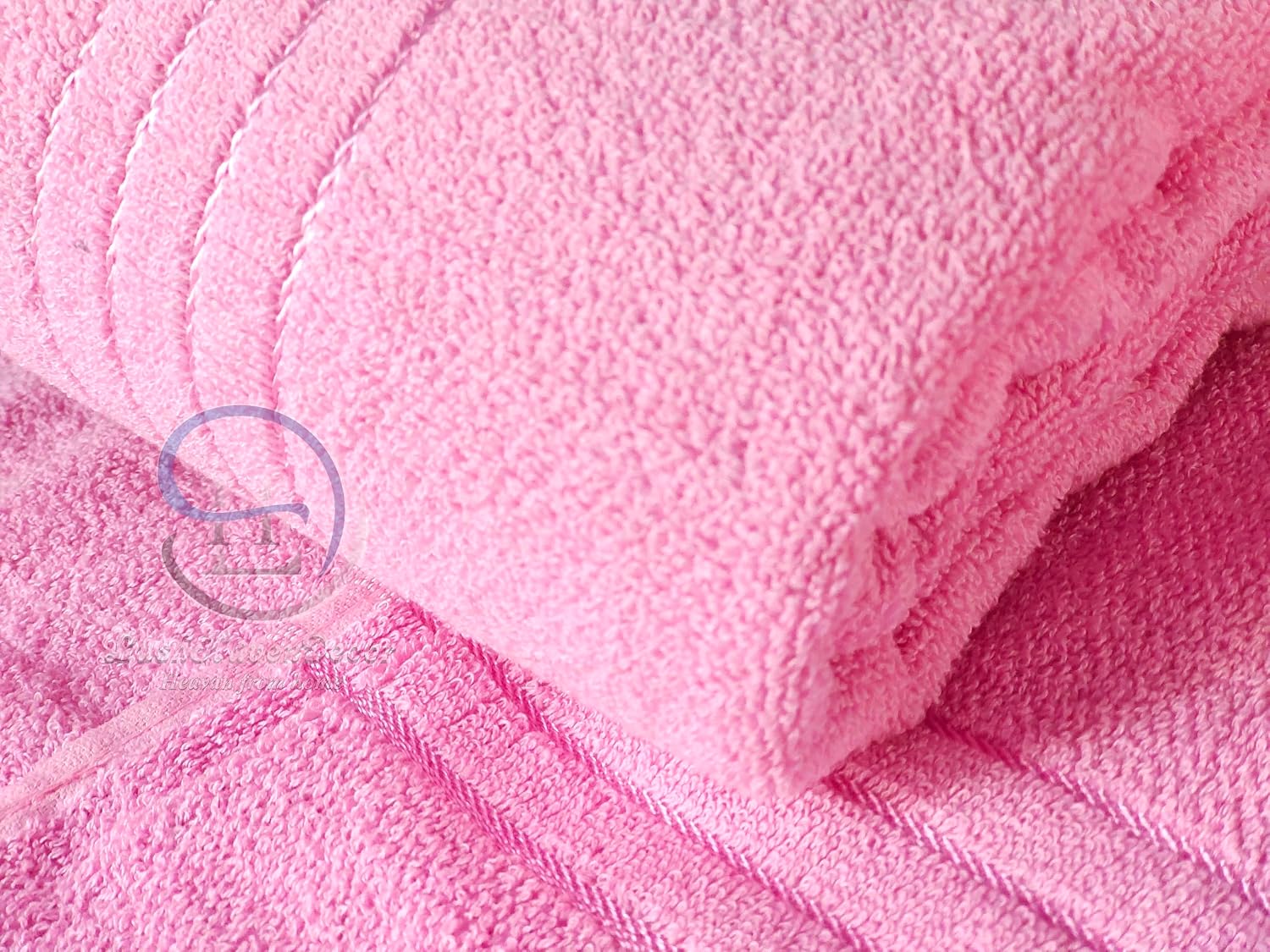 Lush Haven Decor Large Bath Towel 500 Gsm | 100% Pure Cotton Full Size Xxxl Ultra Soft (Pink)