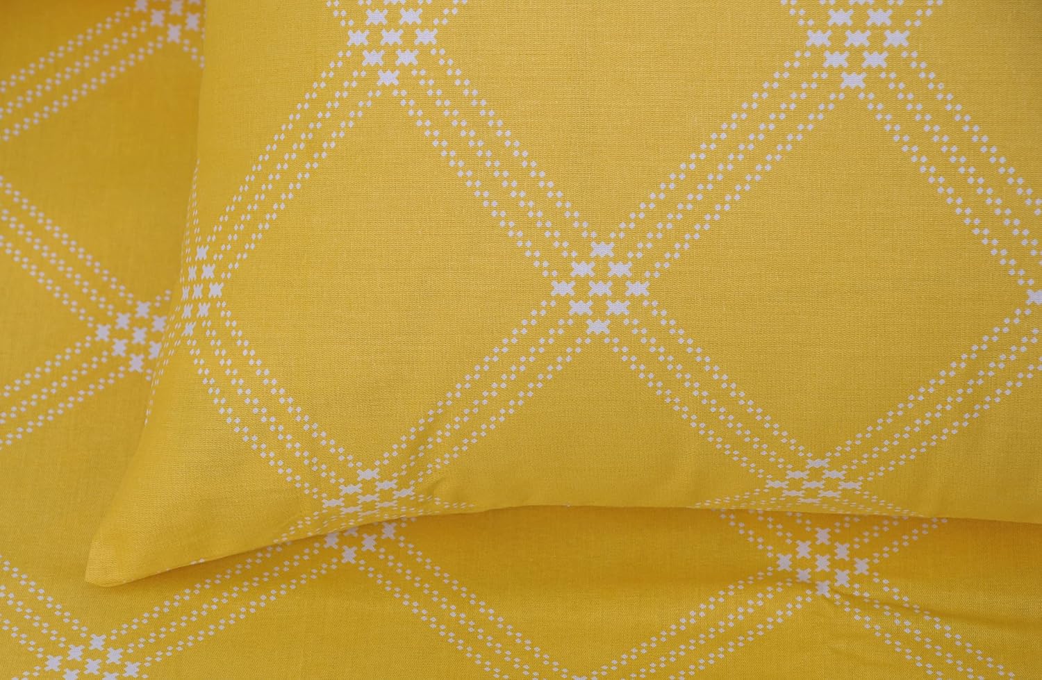 Cotton 210 TC Premium Queen Size For Bedsheet With 2 Pillow Covers - 88 X 100 Inches, Yellow | All Weather Comfort & Bedroom - Softness & Natural Breathability