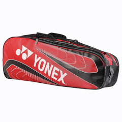 Yonex Badminton Kitbag BT5, 2 Zipper Compartment For Storage Of 3 Rackets & Clothes | Colour - Red & Black, Size - Small, Material - Nylon