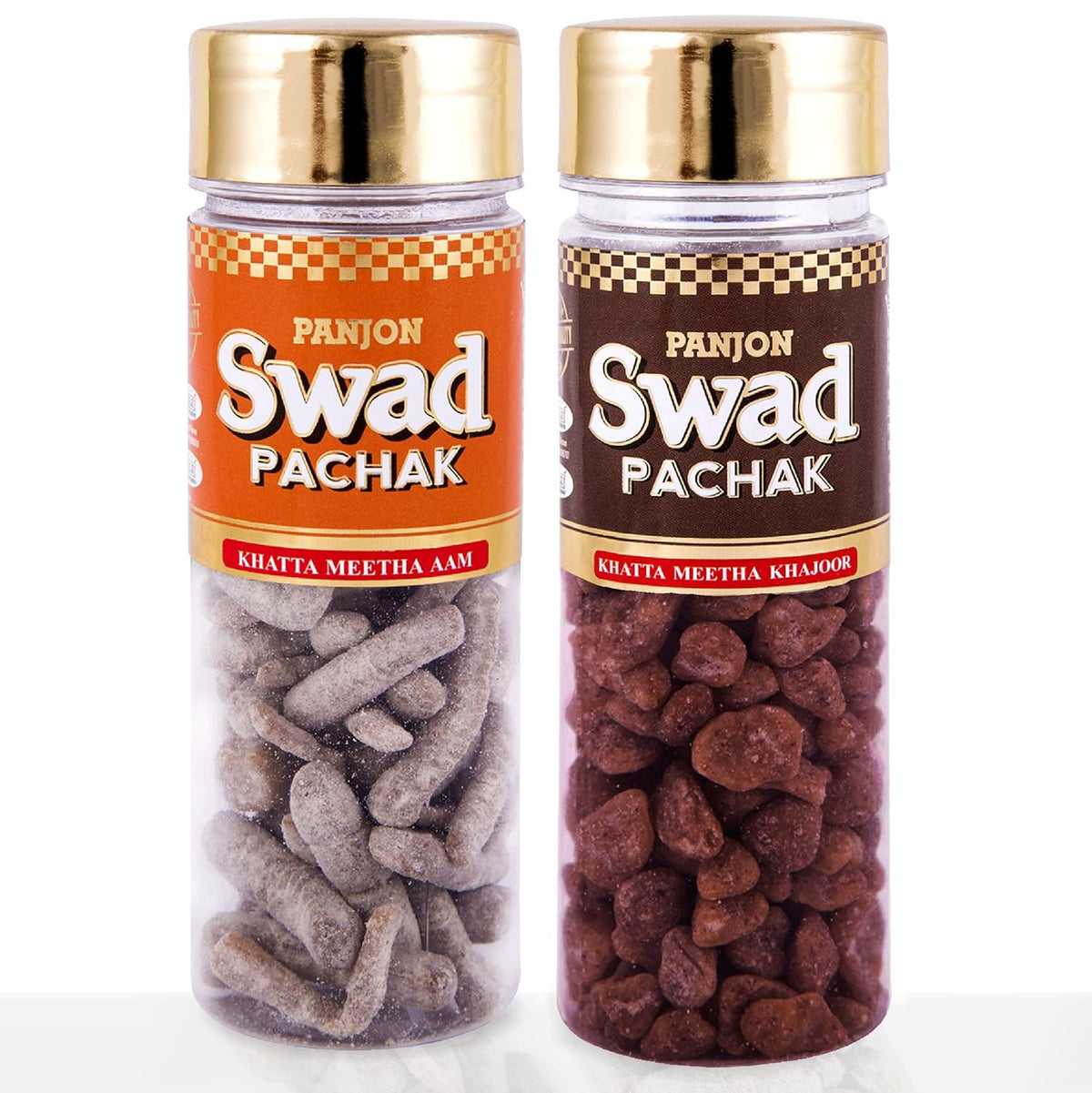 Panjon Swad Khajoor & Khatta Meetha Aam Papad Mango Digestive Mukhwas 260gm, (130gm *2 Bottles)