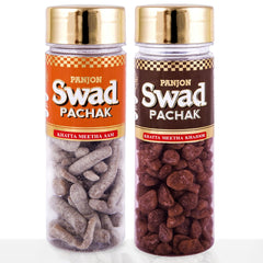 Panjon Swad Khajoor & Khatta Meetha Aam Papad Mango Digestive Mukhwas 260gm, (130gm *2 Bottles)