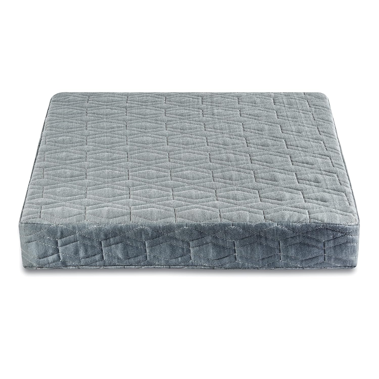 Chair Cushion Pad, High-Resilience & Memory Foam Pillow, Grey, King Size - 18 L X 18 W X 3 H Inch | Seat Cushion For Chair, Hip Support & Back Pain Relief | Sitting Pillow - Set Of 1