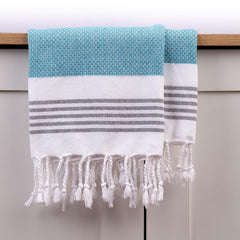 Haber Premium Light Weight 100% Cotton Bath Towel 250 Gsm | Unique Micro Waffle Texture For Active Feel, Quick Absorption & Faster Drying Towel (Harbour Blue)