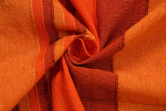 Handloom Cotton Single Bedsheet Without Pillow Covers | 60 X 90 Inches, Orange | Ideal For Diwali Decoration, Festive Gifting