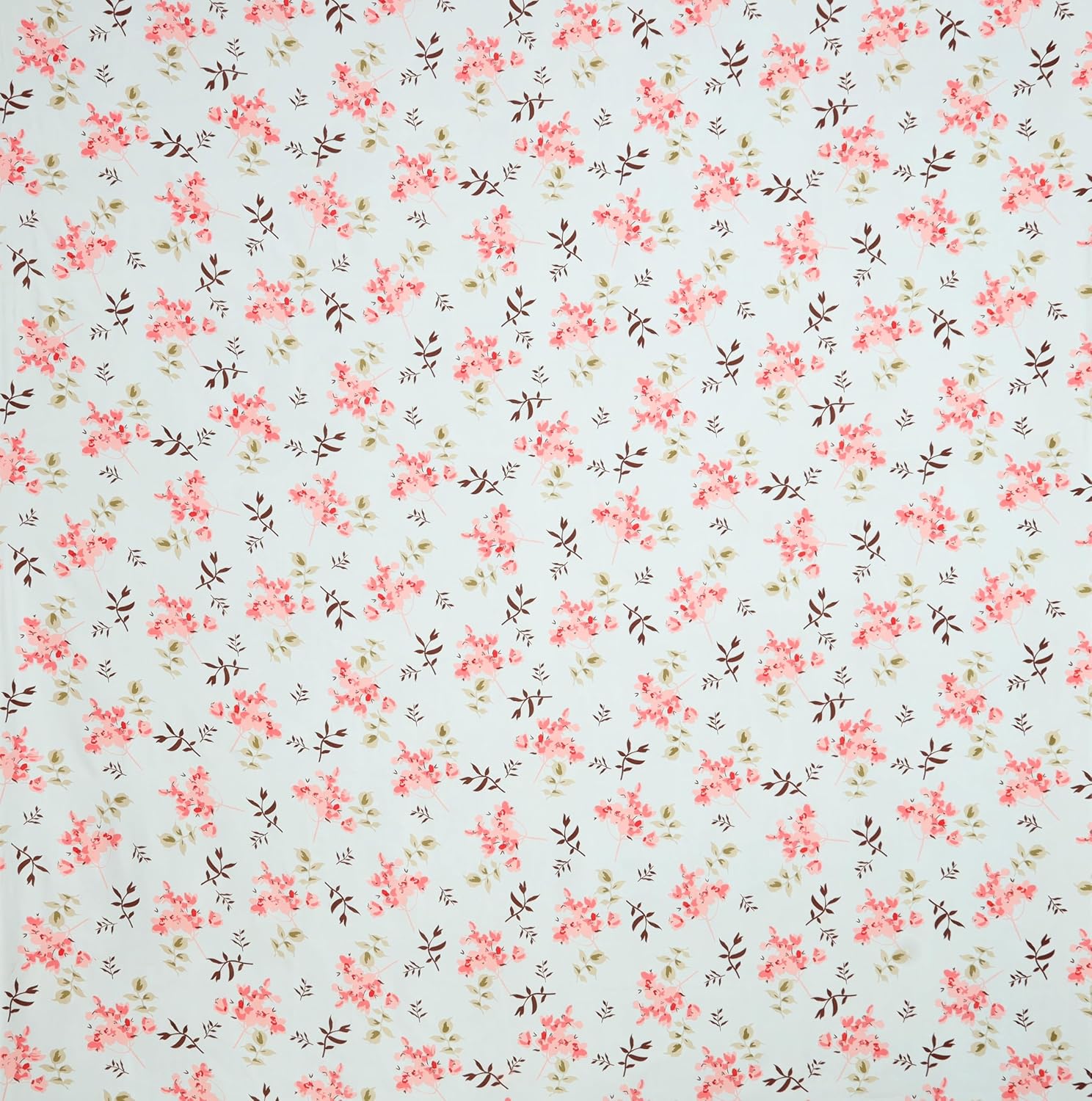 100% Cotton Double Bed Bedsheet Set With 2 Matching Pillow Covers | 90 X 90 Inches, Aqua & Pink- Ideal For Villas, Guest Houses, & Daily Home Use Double Bedsheet