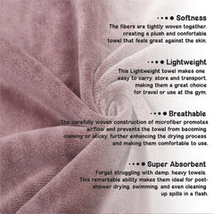 Housse Premium Microfiber Bath Towel 550 Gsm | Extra Large Quick Dry Towels Super Soft Plush | Ultra Absorbent For Home, Swimming, Sports, Travel (Antler)