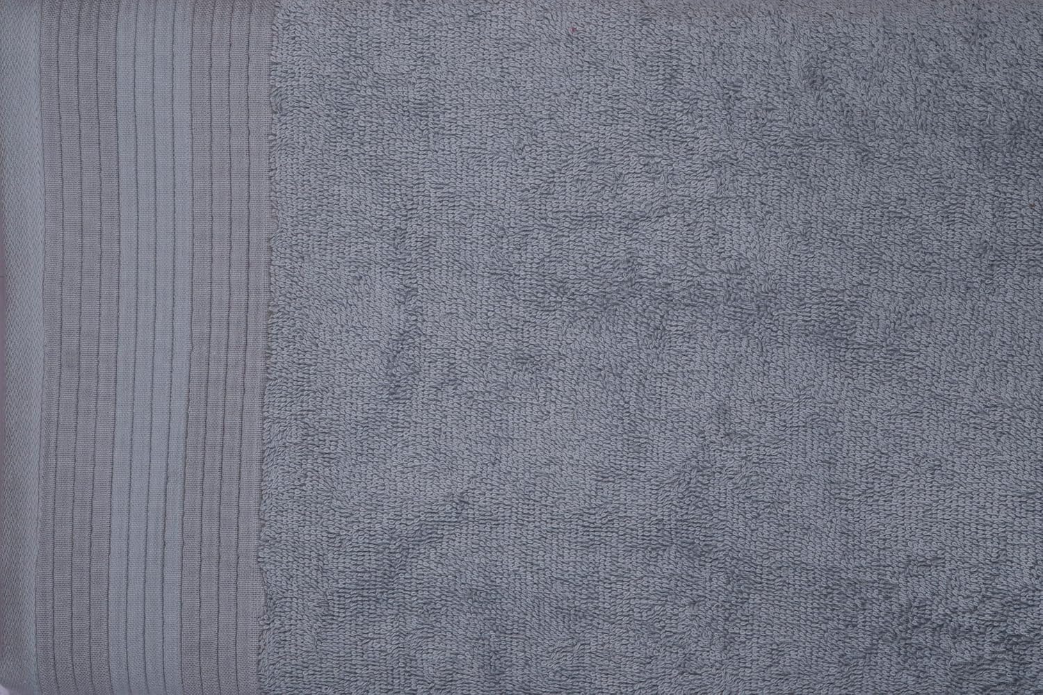 Casa Copenhagen Egyptian Cotton Pleates 1 Pcs Large Bath Towel 500 Gsm (Feather Grey)