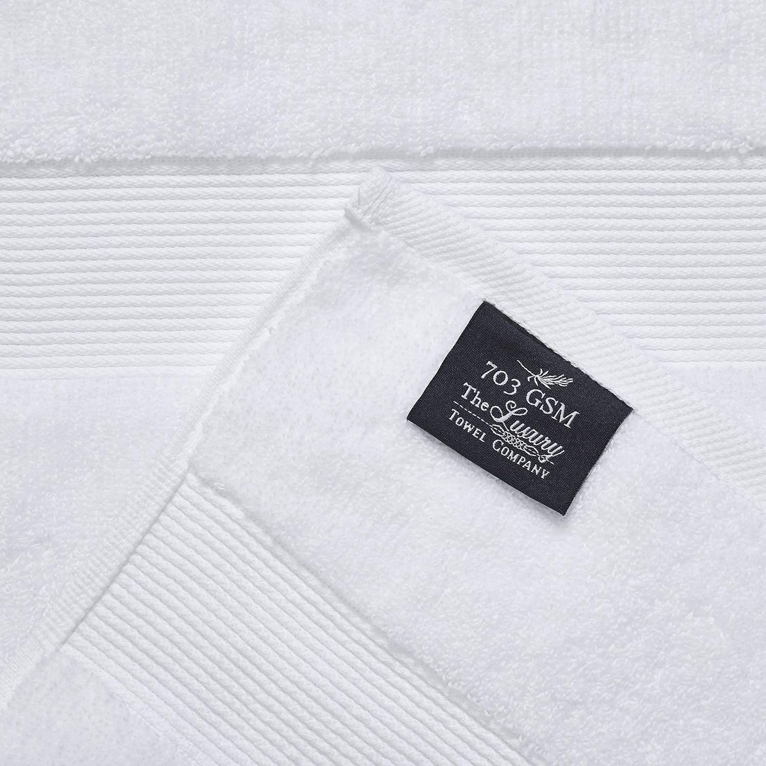 Senses By Riba Cotton Towel Bath, Hand & Wash 703 Gsm | All Cotton Zero Twist Premium Hotel & Spa Quality Highly Absorbent | Pack Of 6 (White)