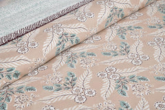 Jaipuri Bedsheet King Size With 2 Pillow Covers - 90 X 108 Inches, Parchment | Luxurious Comfort & Breathability | Super Soft Breathable & Wrinkle Free
