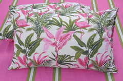 Bedsheets For King Size Bed With 2 Pillow Covers - 108 X 108 Inches | Stripes & Flamingos Pink & Green | Perfect For Home Decor & Gifts | 144 Thread Count