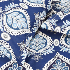 King Size Double Bedsheet With 2 Pillow Covers - 108 X 108 Inches, Blue & White | Soft & Durable For Everyday Use - All Season Comfort
