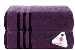 Casa Copenhagen Egyptian Cotton Exotic Hand Towel 400 Gsm (Zt Dark Purple)- 2 Pcs