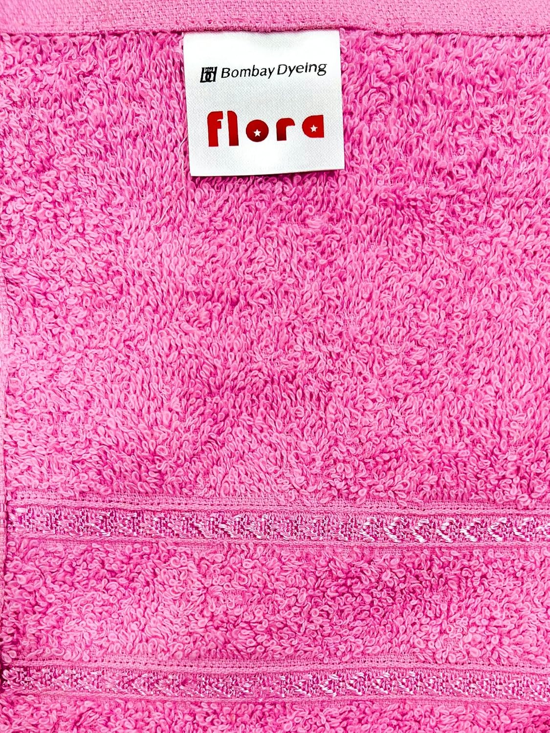 Bombay Dyeing Flora Large Size Bath Towel 500 Gsm (Baby Pink)