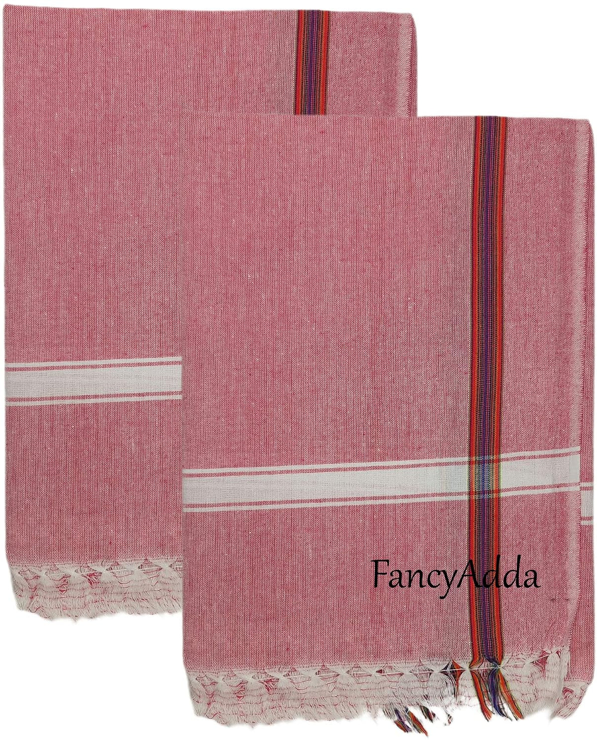 Fancyadda 100% Cotton Extra Large Bath Towel 700 Gsm (Pink) - 2 Pieces