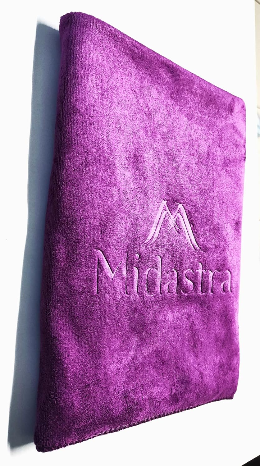 Midastra Microfiber Bath Towel 500 Gsm | Fast Drying, Extra Soft & Absorbent, Perfect for Home, Gym, Travel Bath Towel (Wine)