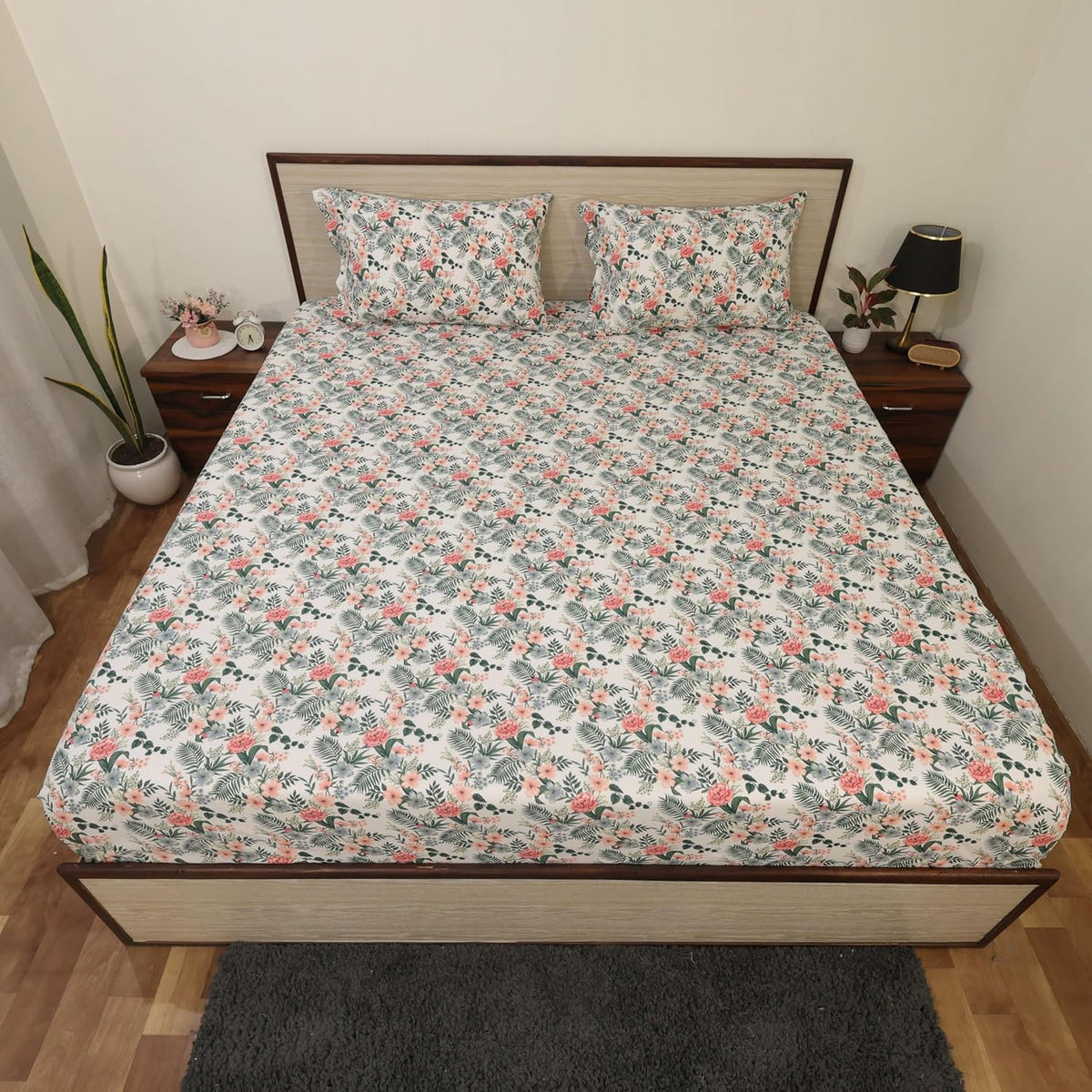 Microfiber Single Bedsheet With 2 Matching Pillow Cover Set Light Weight & Durable Bedsheets | 68 X 90 Inch, Multicolor - Perfect For All Season Comfort