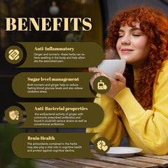 Saffron Cup Sunglow Energize Tea - 100gm, 3.5 Ounce | Infused With Ginger, Turmeric, Lemongrass & Licorice - Caffeine Free, Anti-Inflammatory | Airtight Zip Lock Pouch