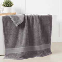 Trident Bath Towel Towel 500 Gsm | 100% Cotton, Highly Absorbent, Super Soft, Soft & Plush (Charcoal) - 1 Piece