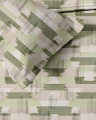 Jaipuri Design Cotton King Size Printed Bedsheet With 2 Pillow Covers - 108 X 108 Inches, Beige & Green | Ideal For Home Use & Perfect For Gifting On Weddings, Housewarmings & Festivals
