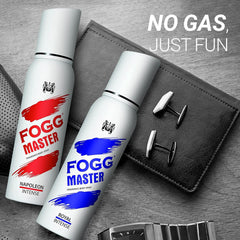 Fogg Master Royal & Napoleon Intense No Gas Deodorant For Men | Long Lasting Perfume Body Spray 120ml Each 4 Fl.oz.