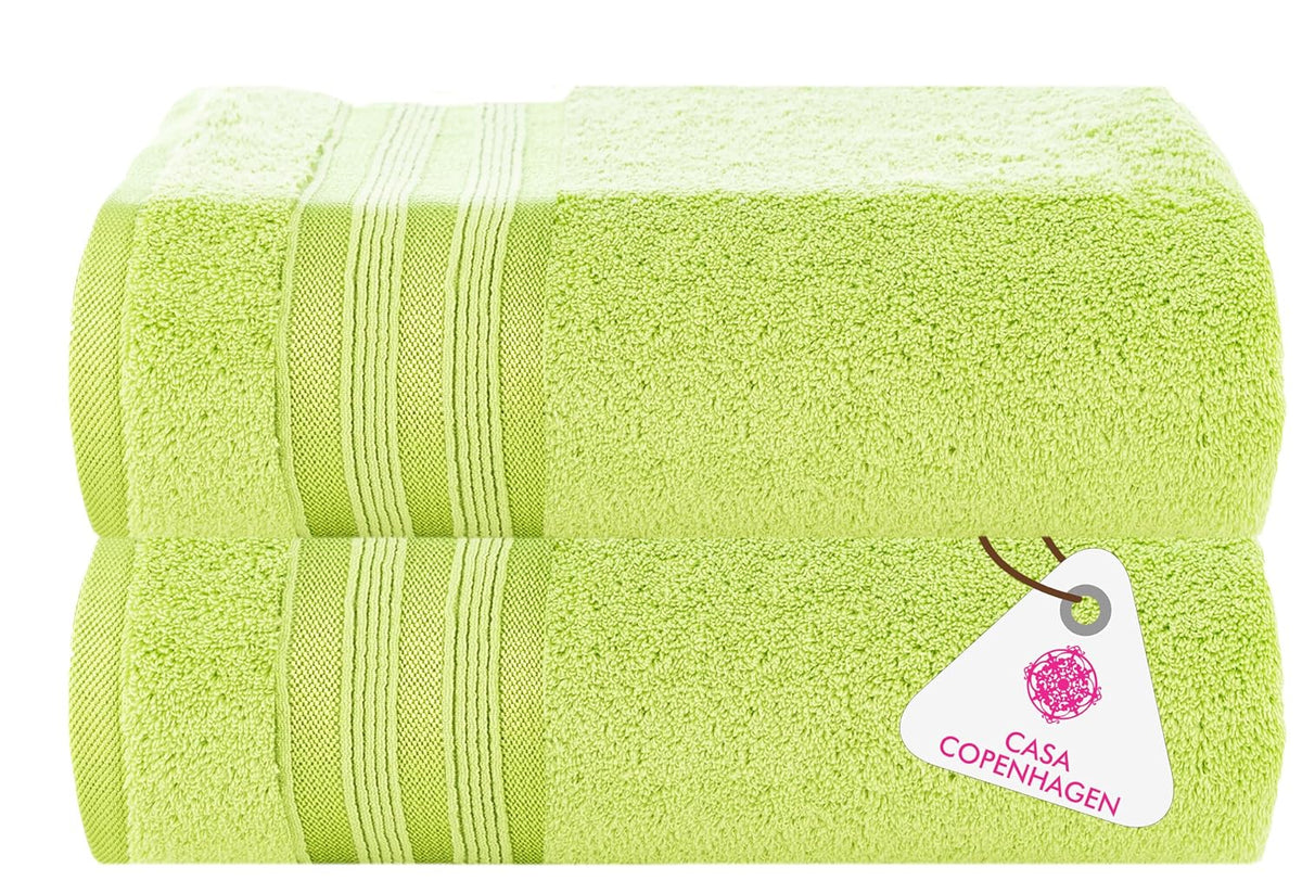 Casa Copenhagen Egyptian Cotton Exotic Hand Towel 400 Gsm (Olive Green)- 2 Pcs