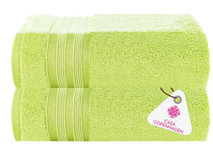 Casa Copenhagen Egyptian Cotton Exotic Hand Towel 400 Gsm (Olive Green)- 2 Pcs