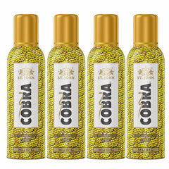 St. John Cobra Music Perfume Body Spray 400ml 13.5 Fl.oz. Pack Of 4 | Perfect Birthday Gift For Brother | Long Lasting Perfume