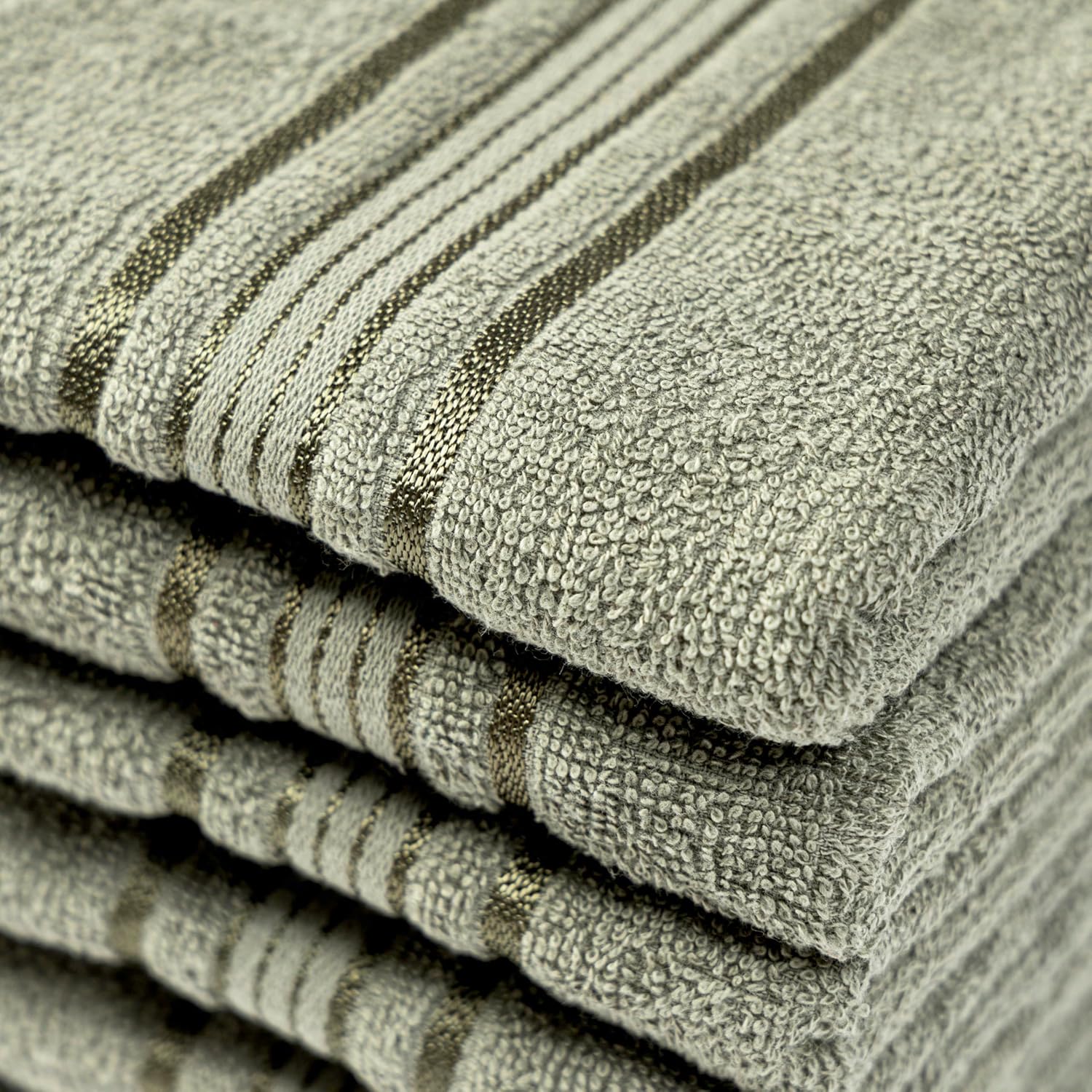 Akiko Home 100% Cotton Essential Series Hand Towels 1200 Gsm | Soft, Absorbent & Durable, Cotton Hand Towel For Bathroom Use, Gentle On Skin- Pack Of 6 (Green)
