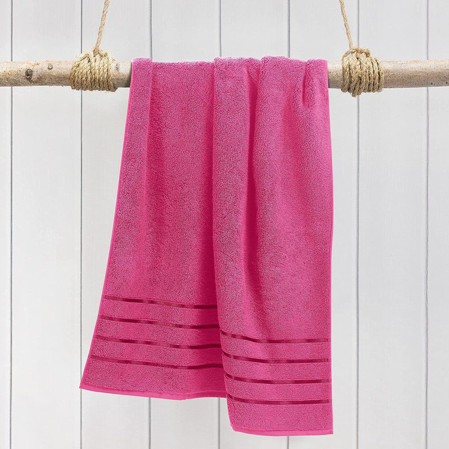 Spread Spain 100% Cotton Face Towel 600 Gsm | Roman Face Towel Super Absorbent Soft & Quick Dry Towels (Fuchsia) -Set Of 2