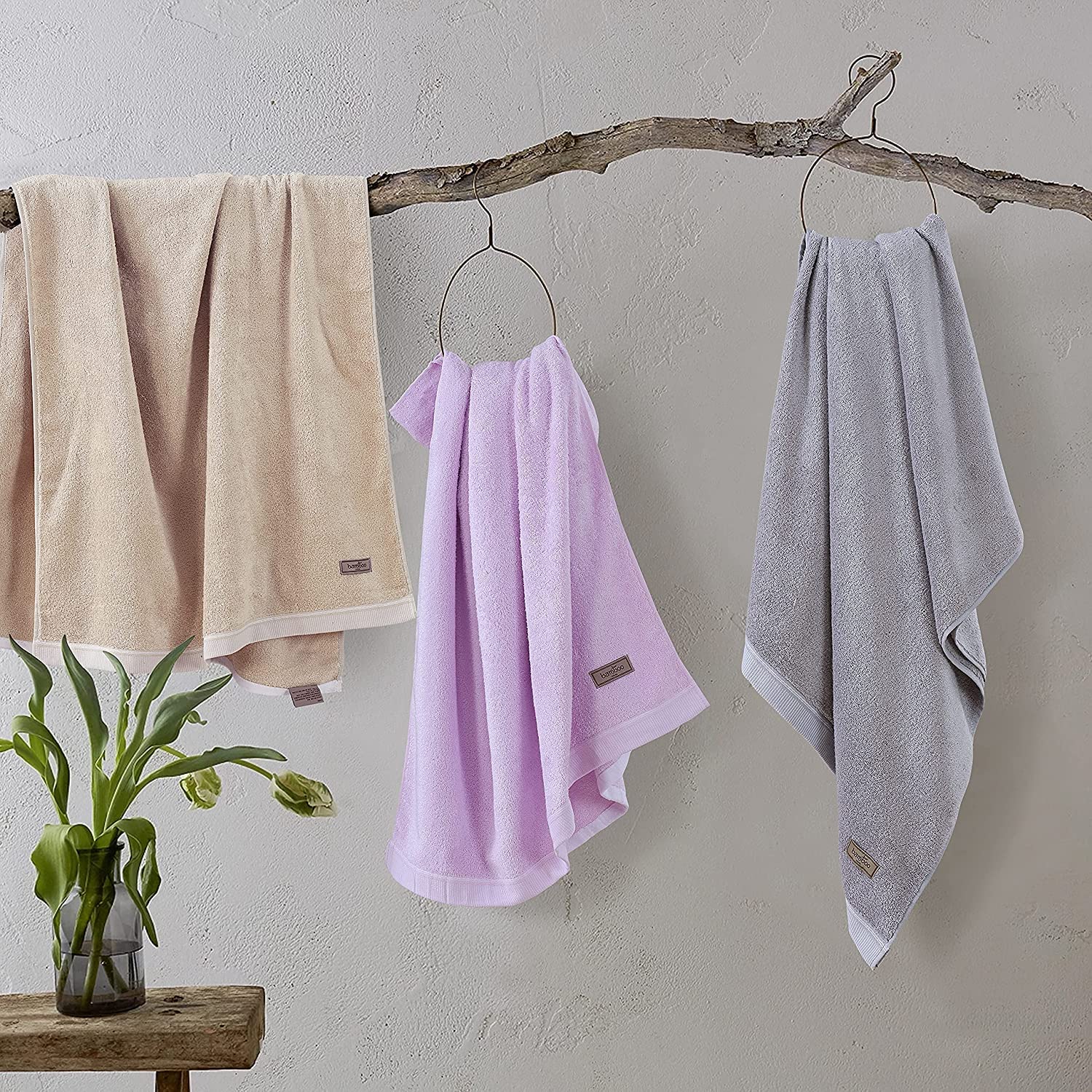 Spread Spain Bamboo Bath Towels 360 Gsm | Large Size Bamboo Bath Towel High Absorbent & Soft Bath Towel For Men & Women (Lavender)
