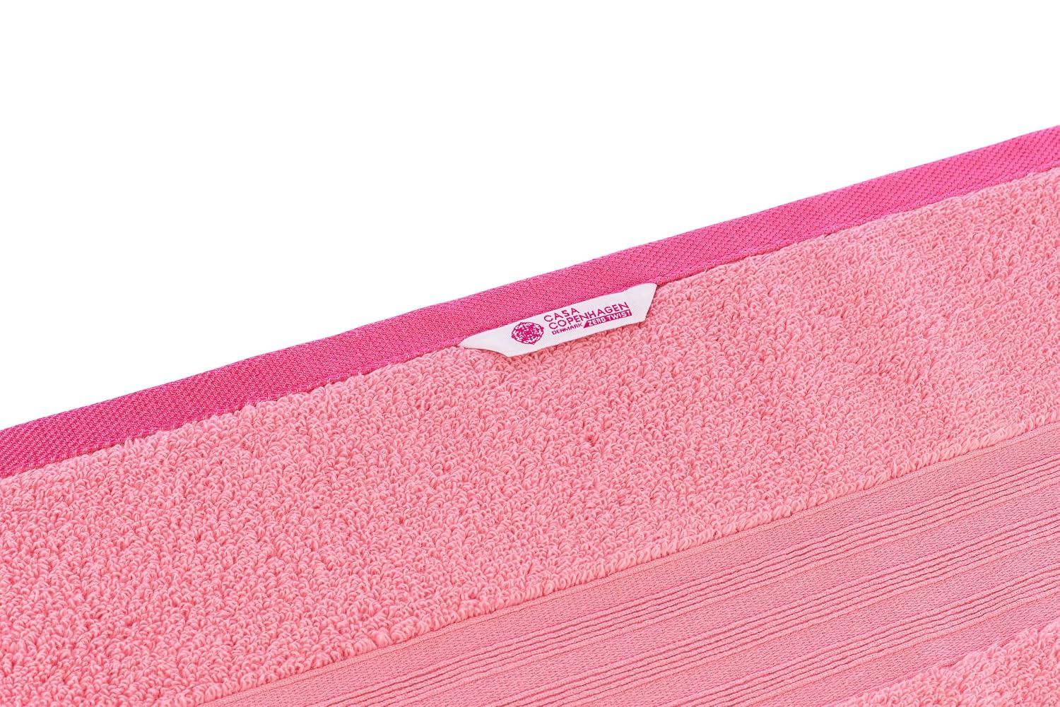 Casa Copenhagen Egyptian Cotton Zero Twist 1 Pcs Large Bath Towel 500 Gsm (Pink)