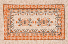 100% Cotton Double Bedsheet With 2 Pillow Covers Rajasthani Jaipuri Traditional Floral King Size Bedsheet - 90 X 90 Inches, Beige | 200 Thread Count Bedsheet