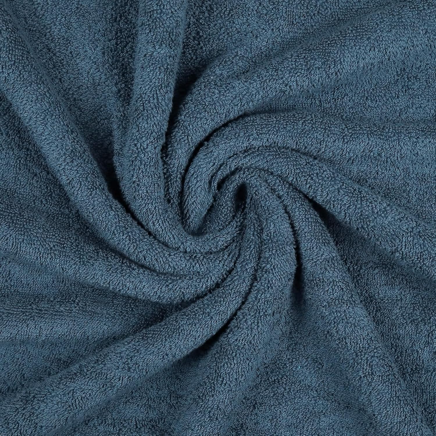 House Of Terry 100% Cotton Bath Towel 900 Gsm | Quick Dry, Soft & Absorbent, Fade-Resistant, Skin-Friendly For Men & Women Towel (Oslo Blue & Brick) - Pack Of 2