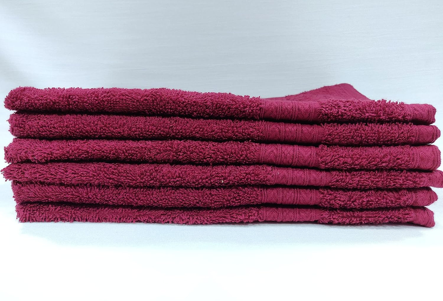 Bombay Dyeing Tulip 100% Soft Cotton Hand Towels 1200 Gsm (Mahroon) - Set Of 6