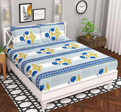 4 Double Bed Bedsheets With 8 Pillow Covers - 86 X 90 Inches, Multicolor | Soft Brushed Microfiber - Long Lasting & Wrinkle Free | Soft & Luxury Bed Sheet
