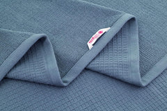 Casa Copenhagen Egyptian Cotton Waffle 1 Pcs Large Bath Towel 500 Gsm (Dusty Blue)