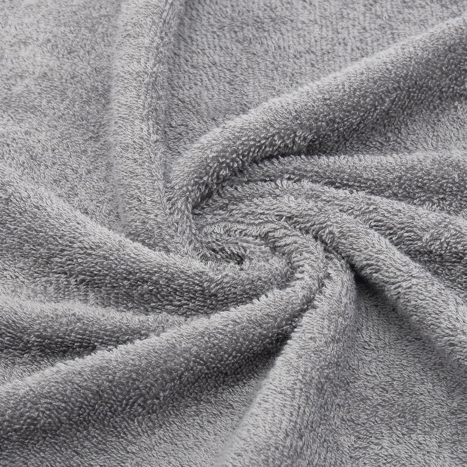 Welspun 100% Cotton Quik Dry Bath Towel 380 Gsm | High Absorbency Super Soft, Fast Drying Bath Towels Large Size (Grey)