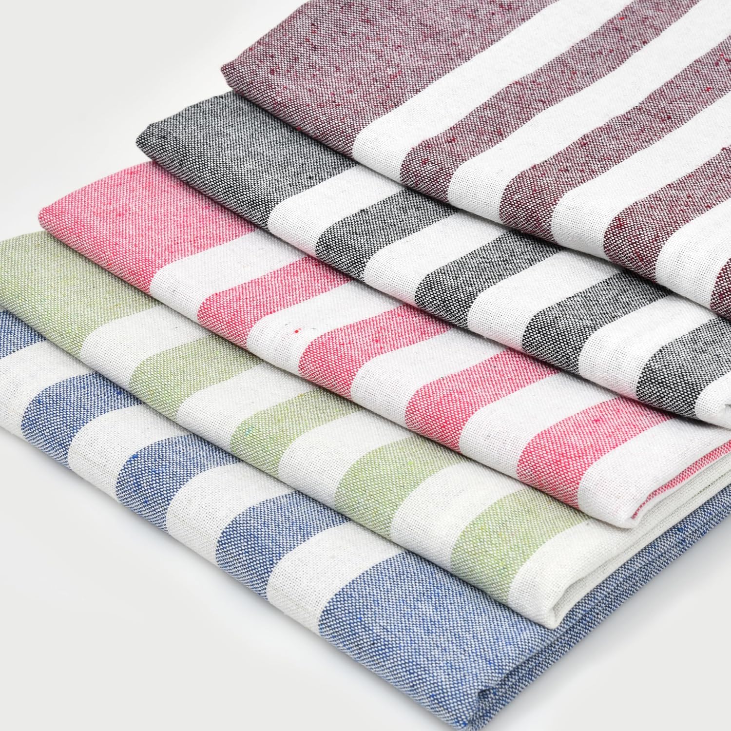 VäRde Premium Handloom Bath Towels 180 Gsm | Towel For Men & Women | Striped & Solid Pattern (Grey, Blue, Beige, Red & Yellow Set Of 5)