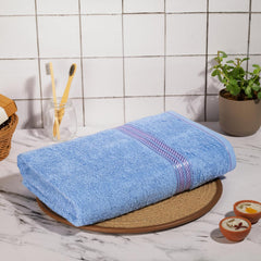 Comforic 100% Cotton Bath Towels 500 Gsm | Large Size Bath Towel For Men & Women Quick Dry, Super Soft & Absorbent Gym Towel, Travel Towel (Kashmir Blue)